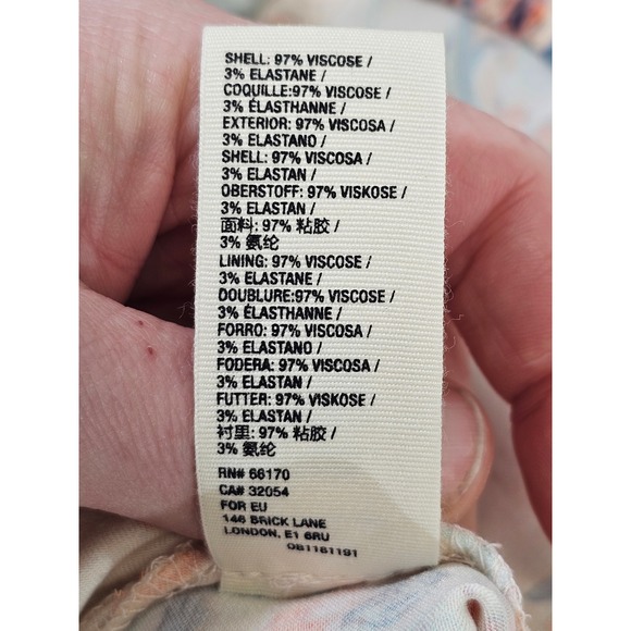 Free People Floral Ponderosa Cutout Godet Mini Dress Lace Up Back Large Boho EUC - Picture 9 of 9